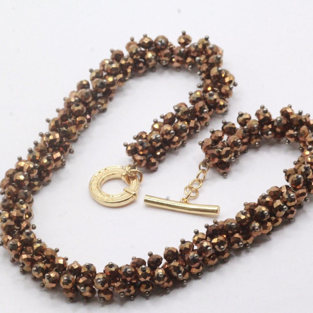 Ted Baker NWOT Brown Cluster Beaded Fun Necklace